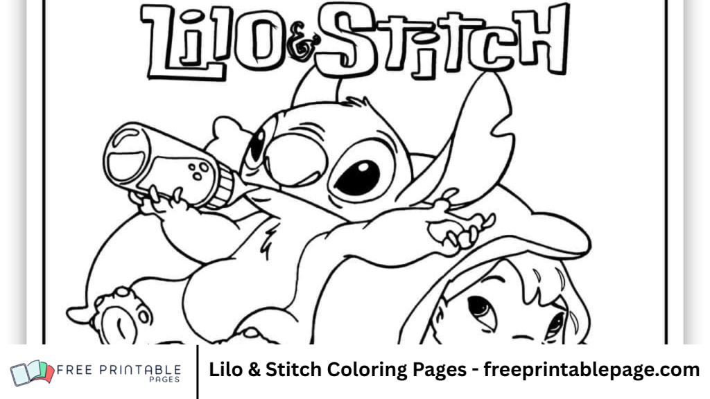Lilo & Stitch Coloring Pages - freeprintablepage.com