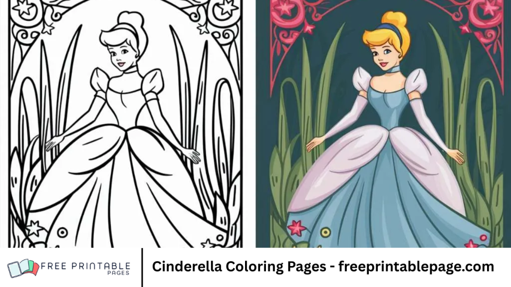 Cinderella Coloring Pages - freeprintablepage.com