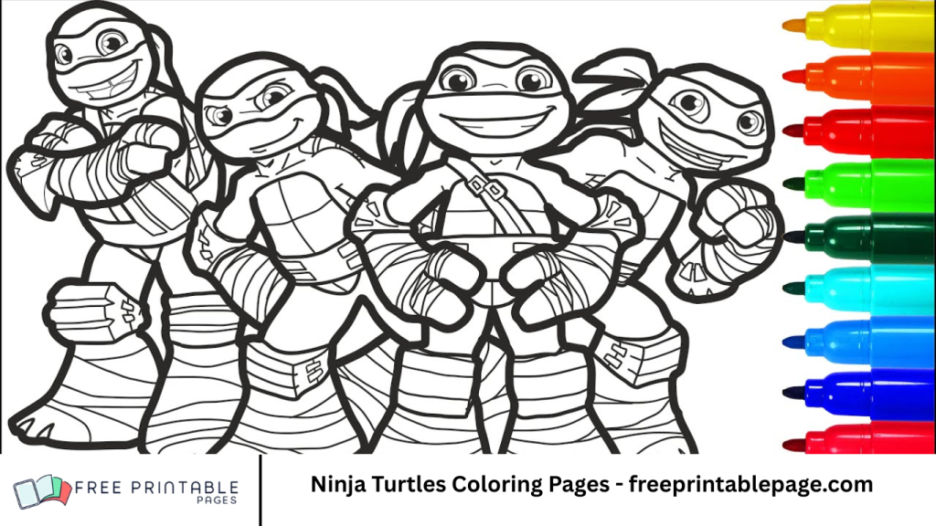 Ninja Turtles Coloring Pages - freeprintablepage.com