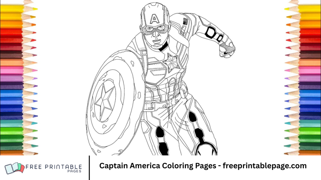 Captain America Coloring Pages - freeprintablepage.com