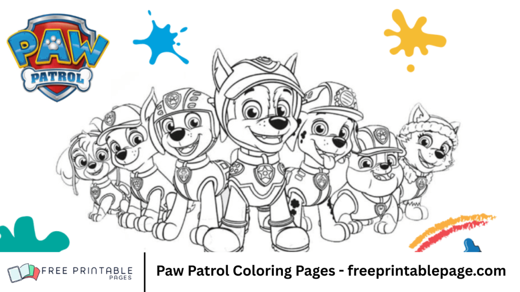 Paw Patrol Coloring Pages - freeprintablepage.com