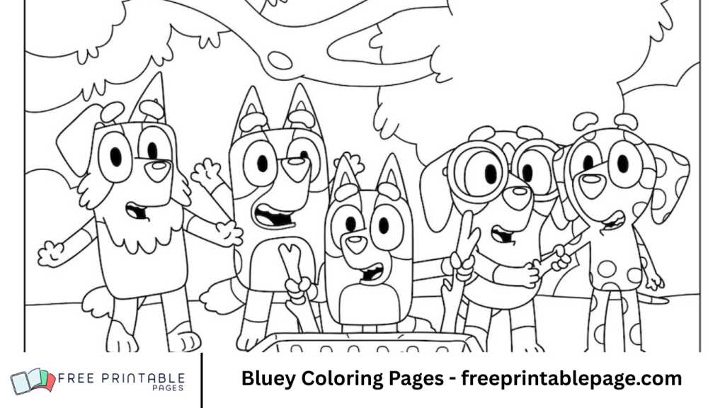 Bluey Coloring Pages - freeprintablepage.com