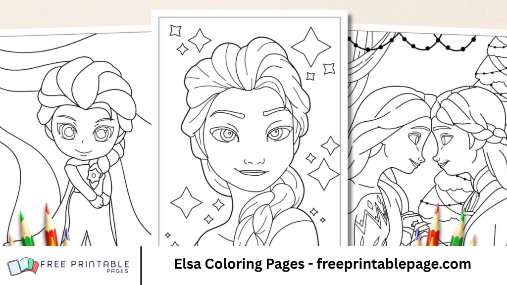 Elsa Coloring Pages - freeprintablepage.com