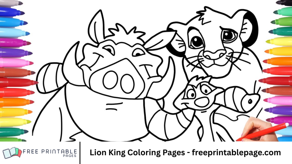 Lion King Coloring Pages - freeprintablepage.com