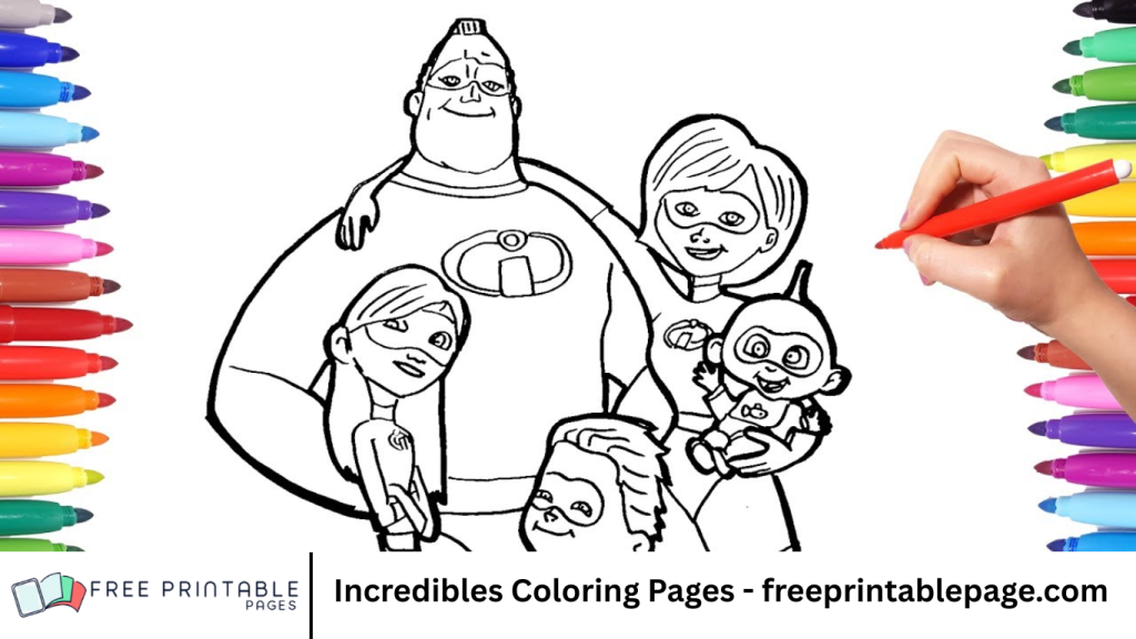 Incredibles Coloring Pages - freeprintablepage.com