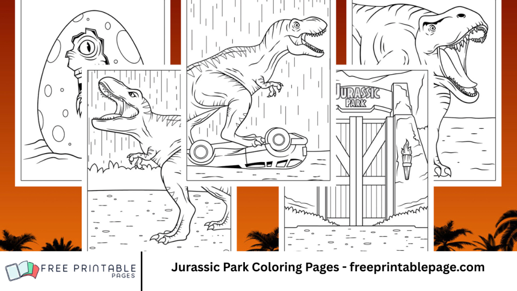 Jurassic Park Coloring Pages - freeprintablepage.com