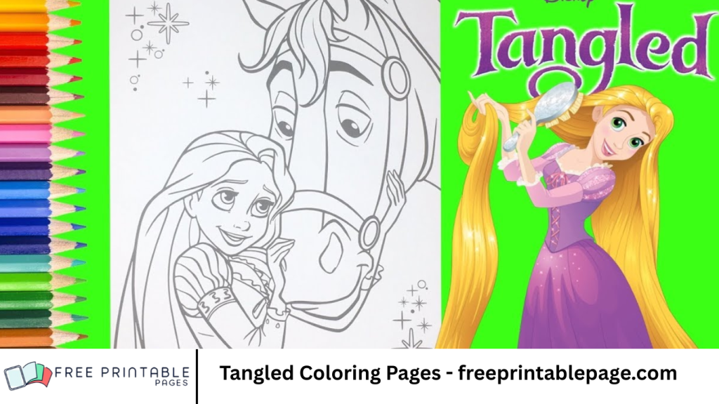 Tangled Coloring Pages - freeprintablepage.com