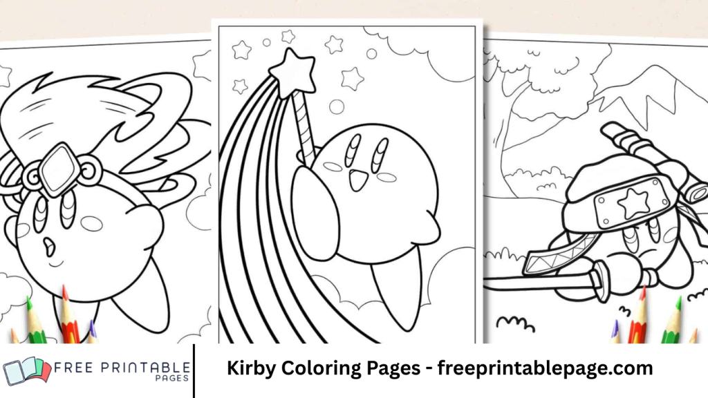 Kirby Coloring Pages - freeprintablepage.com