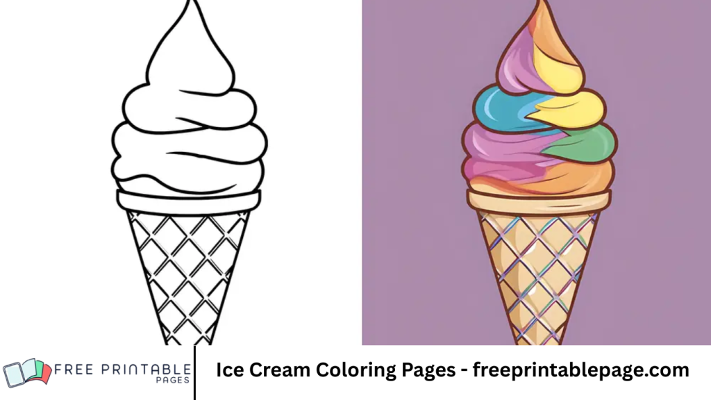 Ice Cream Coloring Pages - freeprintablepage.com