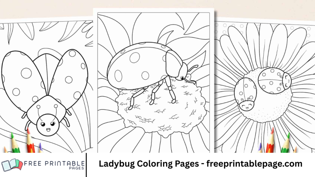 Ladybug Coloring Pages - freeprintablepage.com