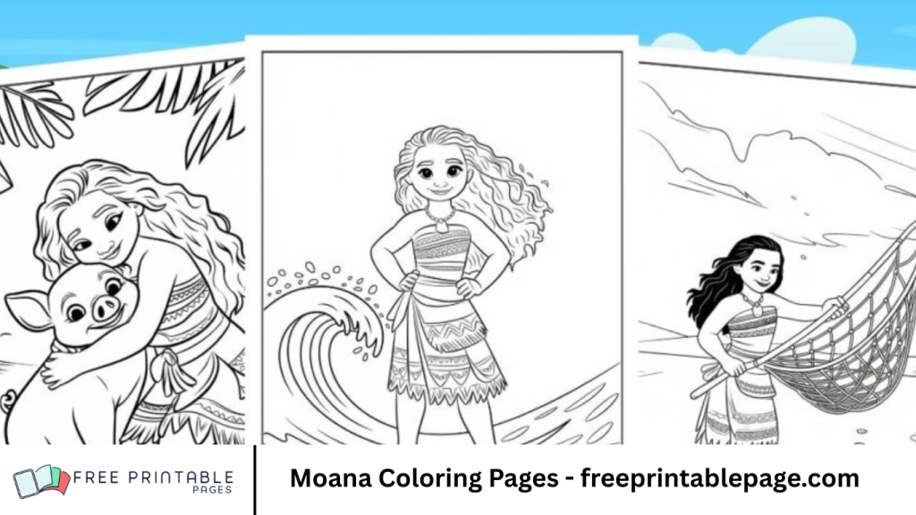 Moana Coloring Pages - freeprintablepage.com