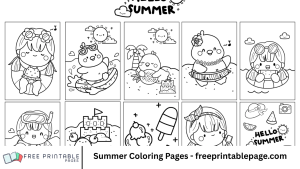 Summer Coloring Pages - freeprintablepage.com