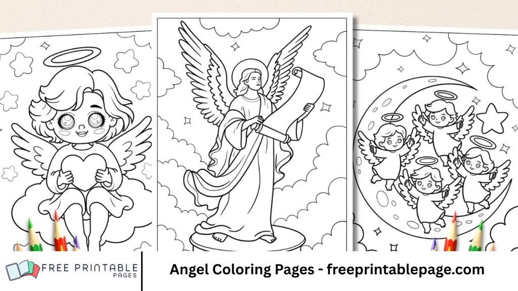 Angel Coloring Pages - freeprintablepage.com