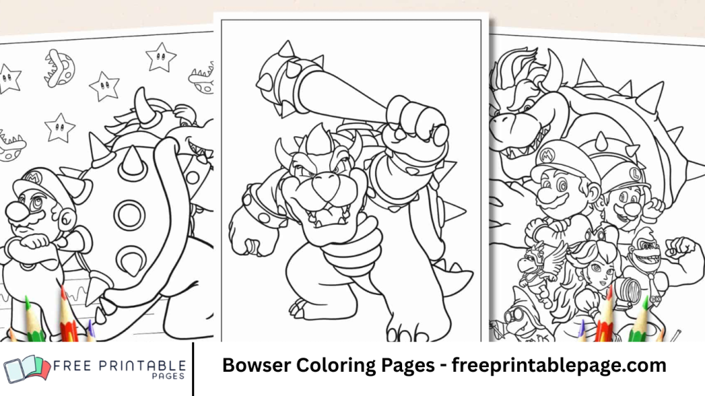 Bowser Coloring Pages - freeprintablepage.com