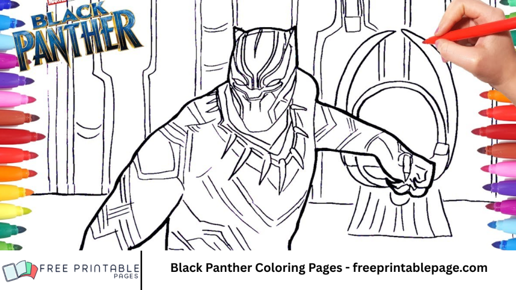 Black Panther Coloring Pages - freeprintablepage.com