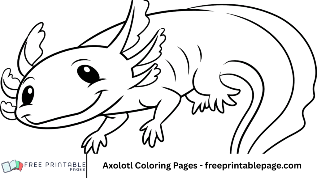 Axolotl Coloring Pages - freeprintablepage.com