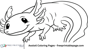 Axolotl Coloring Pages - freeprintablepage.com
