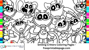 Smiling Critters Coloring Pages - freeprintablepage.com