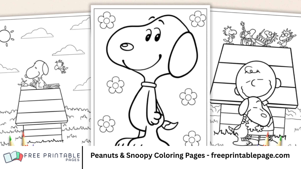 Peanuts & Snoopy Coloring Pages - freeprintablepage.com