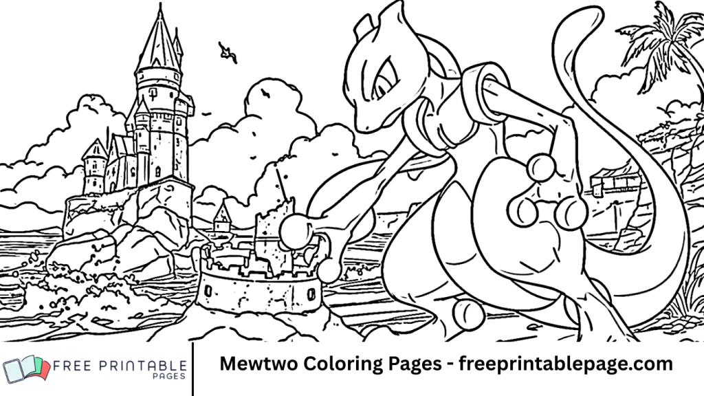 Mewtwo Coloring Pages - freeprintablepage.com