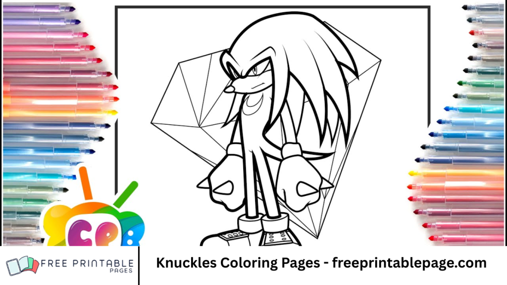 Knuckles Coloring Pages - freeprintablepage.com