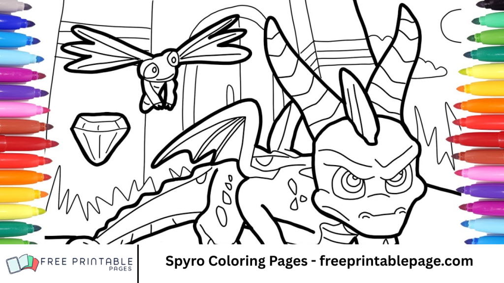Spyro Coloring Pages - freeprintablepage.com