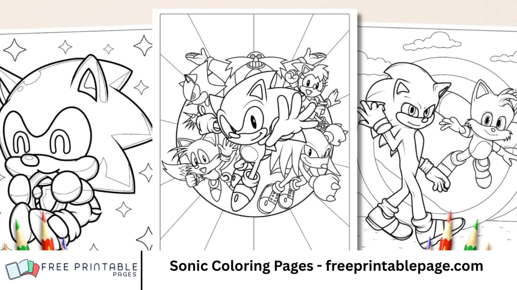 Sonic Coloring Pages - freeprintablepage.com